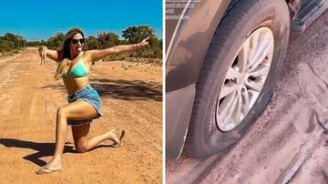 Filha do Leonardo passa perrengue em viagem após pneu do carro furar na estrada: "Normal, acontece" - Reprodução/Instagram