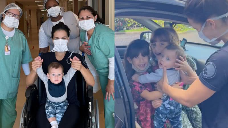Filho de Malvino Salvador com Kyra Gracie recebe alta hospitalar e reencontro com as irmãs emociona: “Alegria” - Reprodução/Instagram
