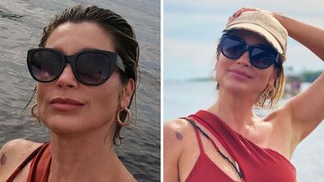 Aos 46 anos, Flávia Alessandra deixa virilha sarada à mostra com maiô poderoso: "Que mulher é essa?" - Reprodução/Instagram