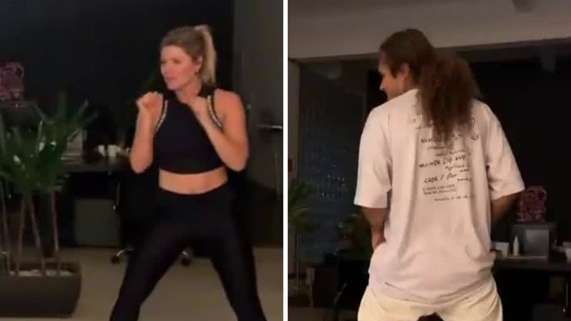Mãe de Luísa Sonza surge malhando com o genro, o cantor Vitão, e elogia o treino: "Arrasou" - Reprodução/Instagram