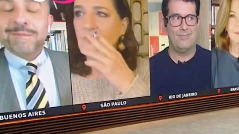 Jornalista da 'GloboNews' acende cigarro e aparece fumando ao vivo: "Não percebi que voltou" - Reprodução/Instagram