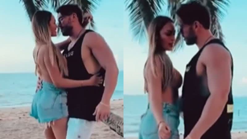É oficial! Ex-BBB Sarah Andrade e Lucas Viana assumem namoro e protagonizam beijão de respeito: "O amor tá aí" - Reprodução/Instagram