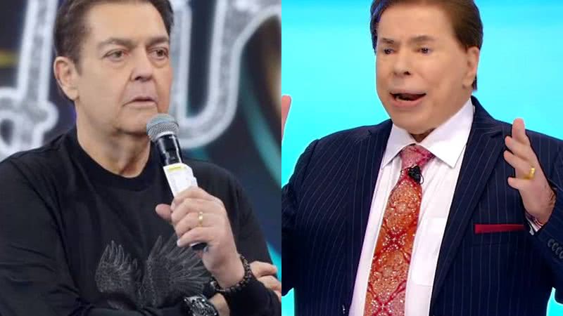 Silvio Santos alfineta Faustão no SBT - Reprodução/TV Globo e Reprodução/SBT
