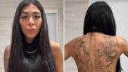 Que coragem! Irmã de Gabigol fecha as costas com tatuagens até o quadril: "Tá doendo" - Reprodução/Instagram