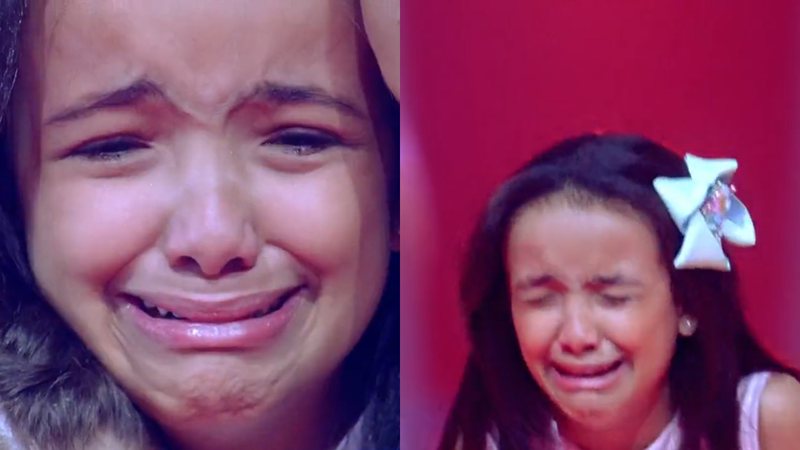Campeã do ‘The Voice Kids’ cai no choro e emociona público - Reprodução/Globo