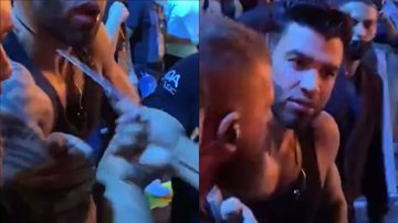 Gusttavo Lima tem colar furtado por fã durante show e fica perplexo: "Sem noção" - Reprodução/Instagram