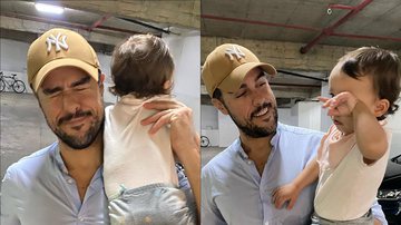 Perrengue! Joaquim Lopes surge todo sujo após fralda da filha vazar: "Vida de pai" - Reprodução/Instagram