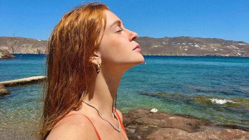 De maiô cavado, Marina Ruy Barbosa dá close no decote em ilha paradisíaca: "Sereiona" - Reprodução/Instagram