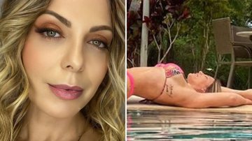 Sheila Mello deita na beira da piscina e ostenta corpão sequinho de fio-dental: "Diva" - Reprodução/Instagram