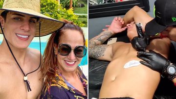 Após meses separados, o ex-namorado de mãe de Neymar se supera e tatua o nome dela no corpo; confira o vídeo - Reprodução/Instagram