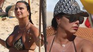 Viviane Araújo é flagrada com barrigão estourando em dia de praia - AgNews/Delson Silva