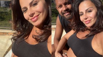 Viviane Araújo toma sol no barrigão de sete meses e agradece - Reprodução/Instagram