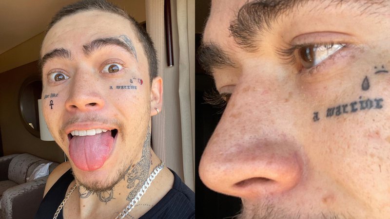 Whindersson Nunes deu detalhes das novas tatuagens que fez no rosto - Reprodução/Instagram