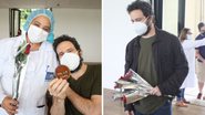 Caco Ciocler dá show de gentileza ao ser vacinado e leva rosas vermelhas para agentes de saúde - AgNews