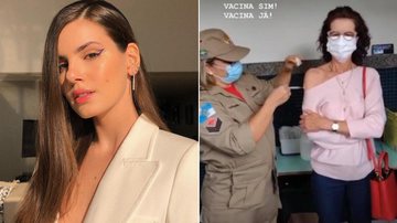 Emocionada, Camila Queiroz celebra vacinação da mãe contra Covid-19 - Instagram