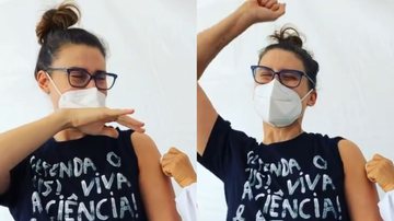 Paola Carosella toma vacina e faz apelo - Arquivo Pessoal