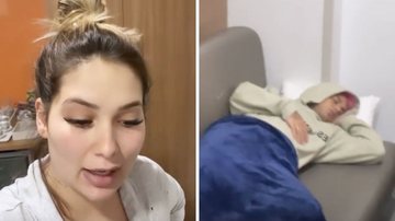 Virgínia Fonseca mostra Zé Felipe capotado no sofá da maternidade após tomar injeção: "A sarna pegou forte" - Reprodução/Instagram
