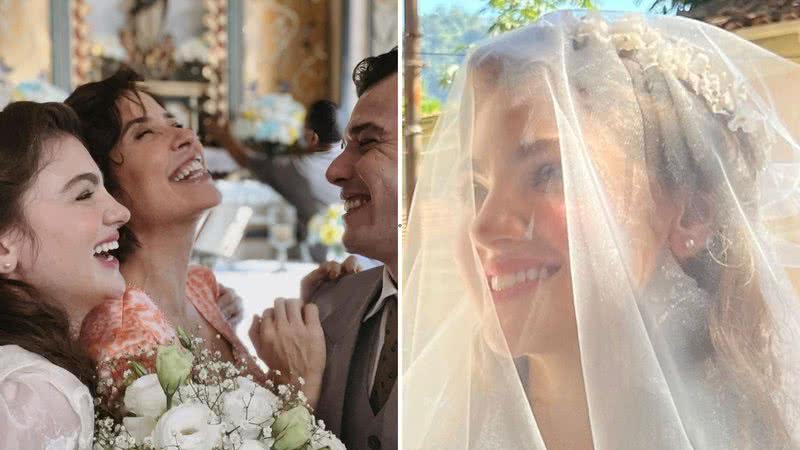 A atriz Larissa Manoela mostrou os bastidores do casamento de Olívia e Tenório; confira as imagens da novela das 6 - Reprodução/Instagram