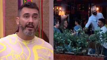André Marques foi flagrado em uma conversa tensa com Boninho dentro de um restaurante - Reprodução/Globo/Twitter