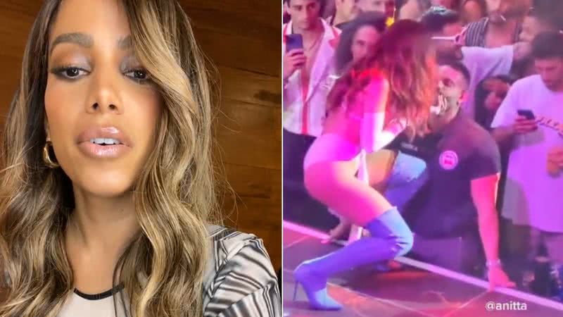 Anitta se irrita após rumores que teria beijado segurança - Instagram