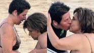 Claudia Rodrigues beija namorada na praia em momento romântico - AgNews/Daniel Delmiro