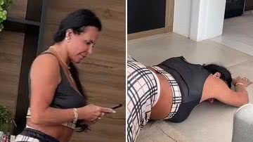 Gretchen brinca com o marido e se arrasta no chão com bumbum para cima: "Deusa" - Reprodução/Instagram