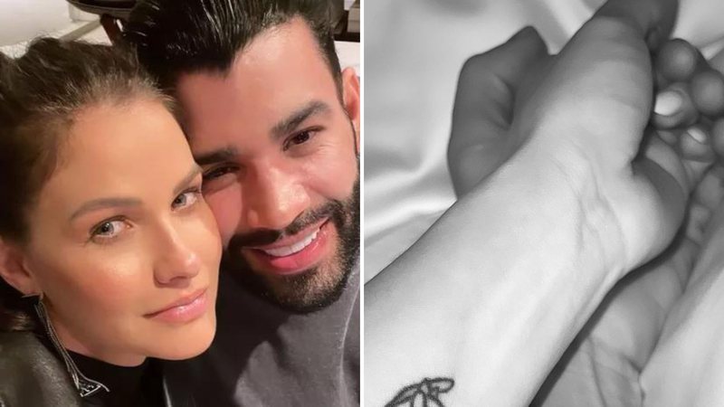 Andressa Suita e Gusttavo Lima surpreendem e fazem a mesma tatuagem no braço - Reprodução/Instagram