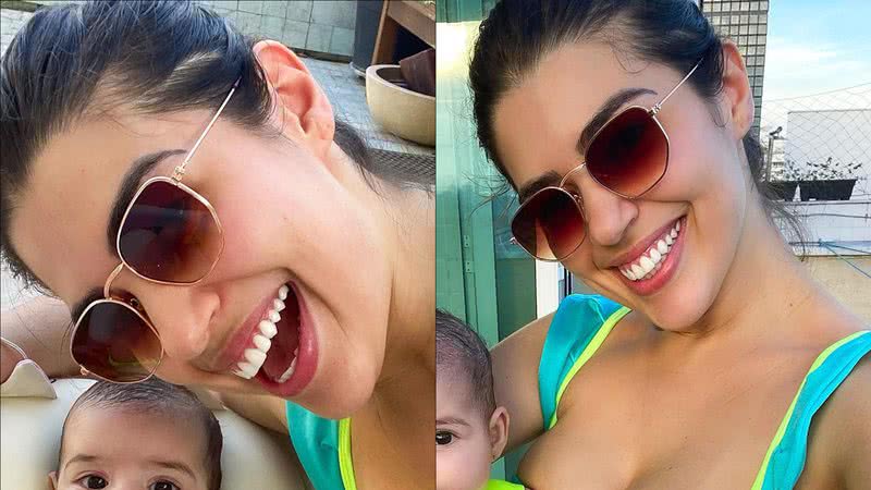 Aos quatro meses, filha de ex-BBB Vivian Amorim combina biquíni com a mãe: "Fofura" - Reprodução/Instagram