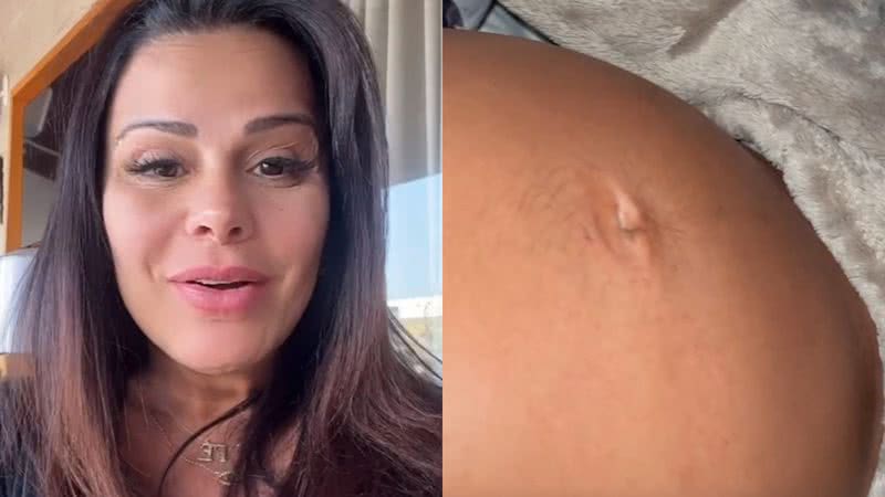 Viviane Araújo flagra bebê se mexendo na barriga - Reprodução/Instagram