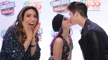 Olha eles!!!! Patricia Abravanel brinca com o beijo de Larissa Manoela e João Guilherme - Francisco Cepeda/AgNews
