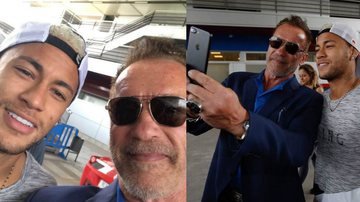 Neymar e Arnold Schwarzenegger - Fotos: Reprodução Instagram