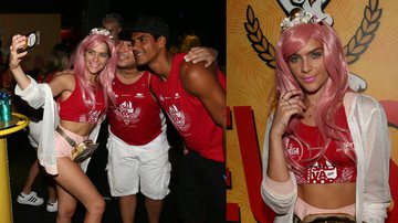 Isabella Santoni usa peruca rosa em Salvador - Fotos: Agnews