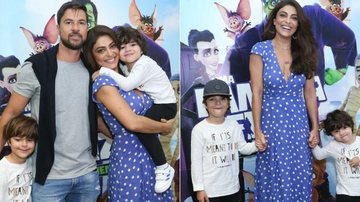 Juliana Paes leva os filhos à pré-estreia do filme 'Uma Família Feliz' - ROBERTO FILHO / BRAZIL NEWS