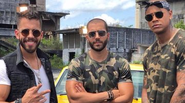 Rafa e Pipo gravam clipe com Leo Santana - Fabio Cunha/Divulgação