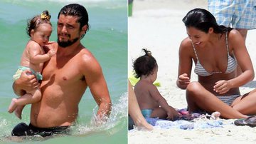 Bruno Gissoni e Yanna Lavigne curtem dia na praia com a filha - Agnews