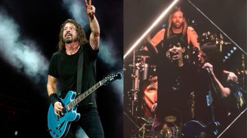 Fã brasileiro toca bateria com o Foo Fighters - Fotos: Reprodução Youtube e Brazilnews