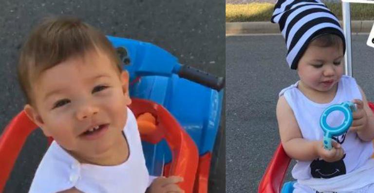 Andressa Suita leva filho de toquinha para passeio de carrinho - Reprodução Instagram