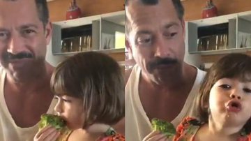Malvino Salvador surta com a filhinha de 1 ano comendo brócolis - Reprodução Instagram