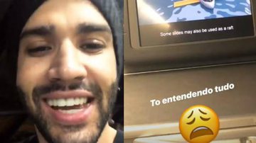 Gusttavo Lima se enrola no inglês e responde passageiro em espanhol - Reprodução Instagram