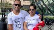 Bella Falconi com o marido e a filha recém-nascida - Reprodução/Instagram