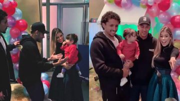 Neymar tenta pegar filha de companheiro da Seleção no colo e é zoado por amigos - Reprodução Instagram