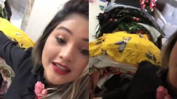 Mileide Mihaile mostra pilhas e pilhas de roupas grifadas para doação - Reprodução Instagram