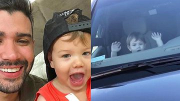 Gusttavo Lima não consegue tirar Gabriel do carro e se diverte com filho - Reprodução Instagram