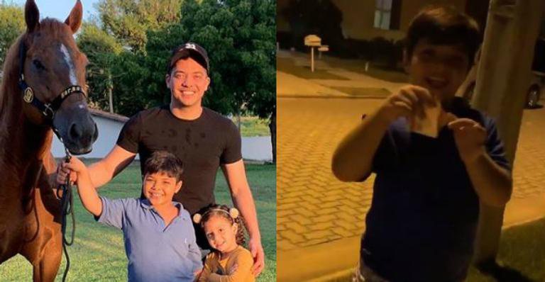 Wesley Safadão monta 'barraquinha' com os filhos e brinca de vendedor - Reprodução Instagram