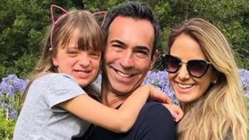 César Tralli compartilha foto de Tici e Rafa e se emociona: ''Minhas três meninas'' - Reprodução Instagram