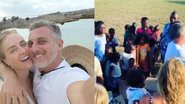 De férias pela África, Luciano Huck e Angélica doam presente para crianças locais - Reprodução Instagram