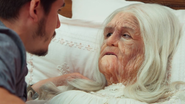 A maquiagem para envelhecer Marocas foi um dos pontos altos do episódio final - Divulgação Globo