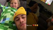 Com o pé quebrado, Neymar aproveita tempo para curtir o filho, Davi Luca - Reprodução / Instagram