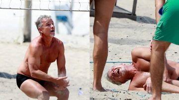 Marcello Novaes machuca joelho durante jogo de vôlei na praia - Divulgação / AgNews / Marcello Novaes