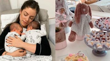 Fabiana Justus celebra dois meses das filhas gêmeas: ''Minhas coelinhas'' - Reprodução / Instagram